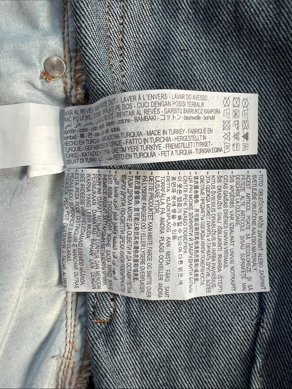 Zara Dark Indigo Paperbag Waist Cropped Jeans - Picture 5 of 5